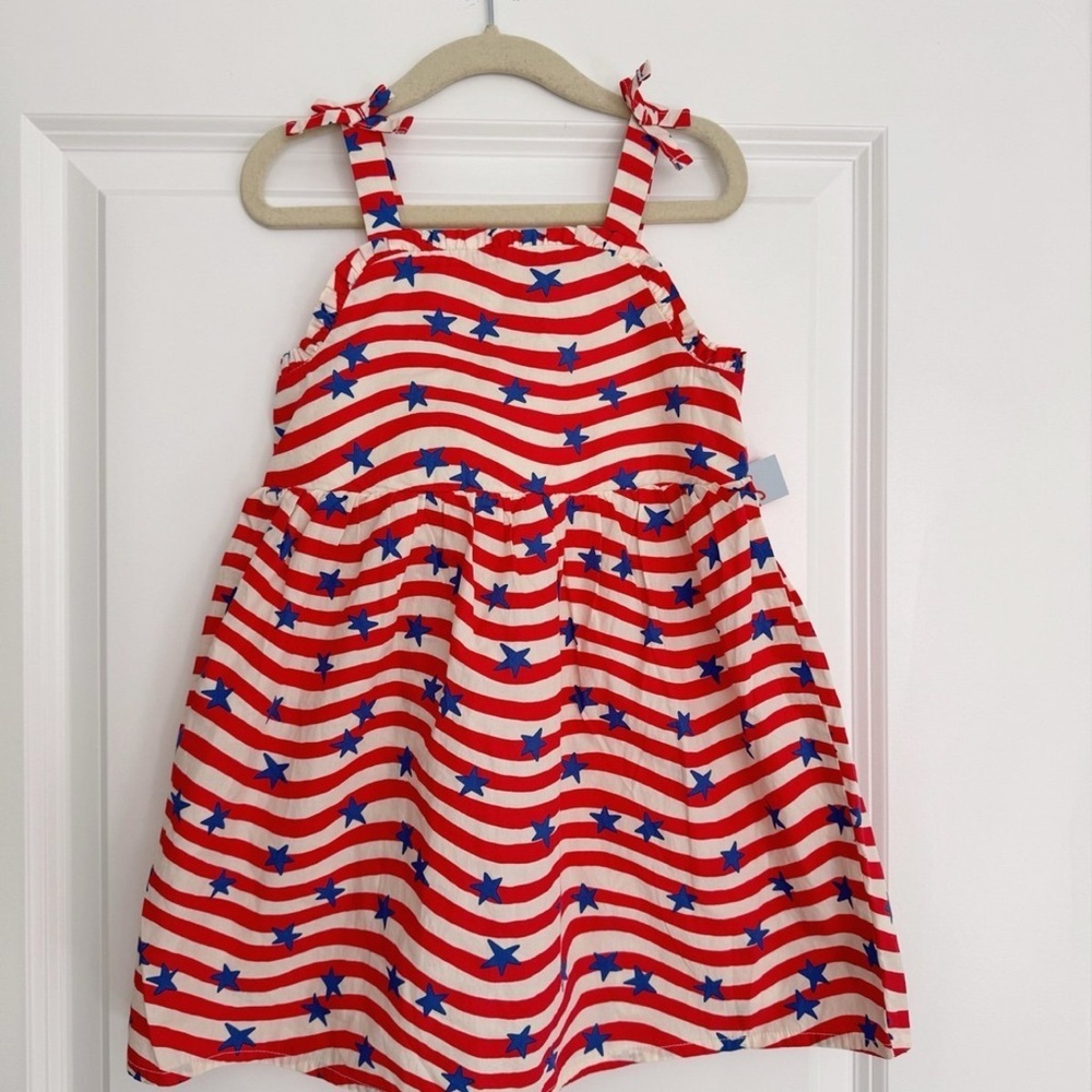 NWT Target Cat & Jack girls Memorial Day Festive Star Red Tank sun Dress Size 4